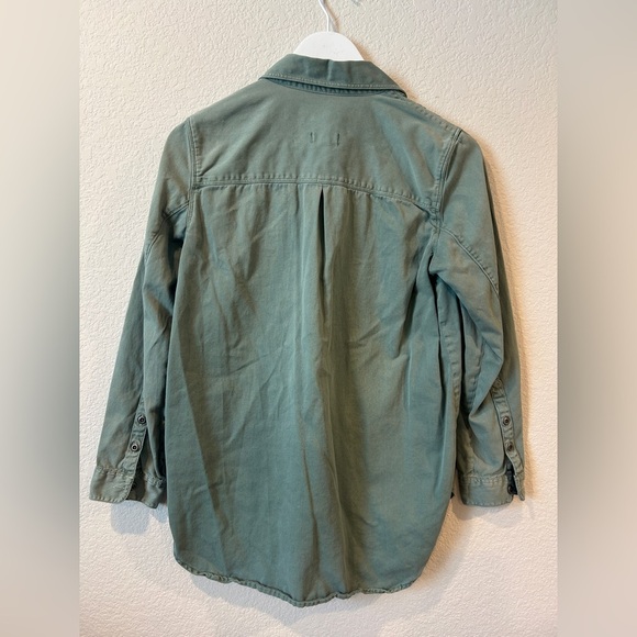 Madewell Women’s Green Cotton Tomboy Work Shirt - Small - Picture 3 of 6